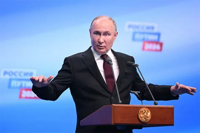 Réélection de Vladimir Poutine à la Présidence Russe avec 87,28% des Votes